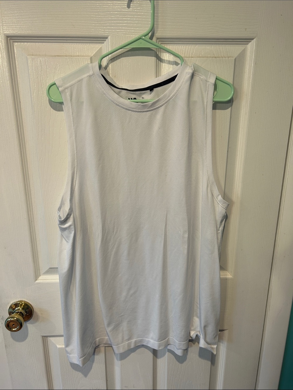 Men's White Athletic Muscle Tank Top